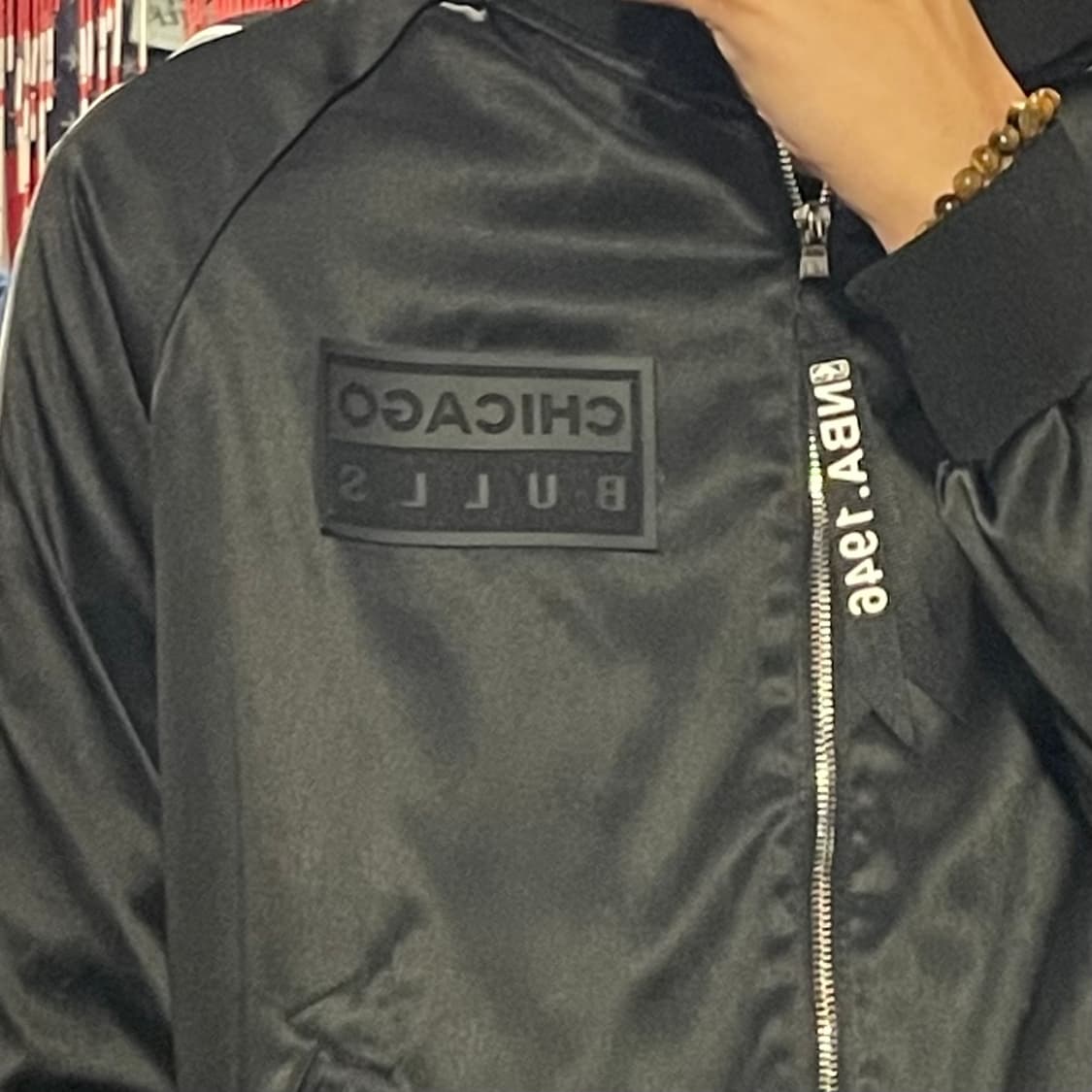 [IM] NBA 시카고불스 올 블랙 자수 져지 상품이미지6