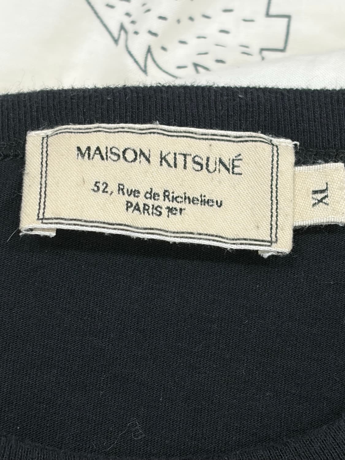 메종키츠네 폭스헤드 블랙 롱슬리브 XL 상품이미지3