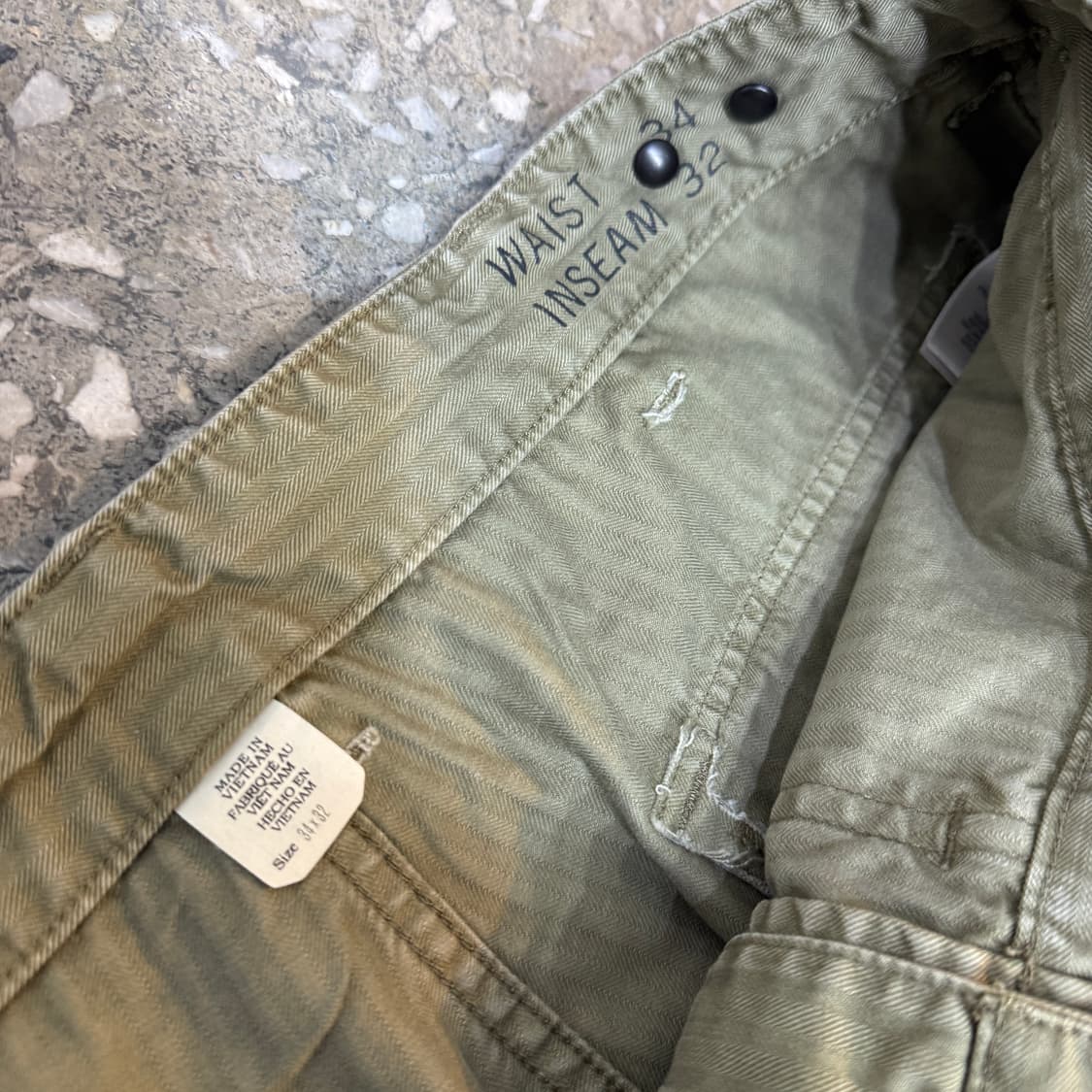 RRL 헤링본 퍼티그팬츠 34/32 상품이미지3