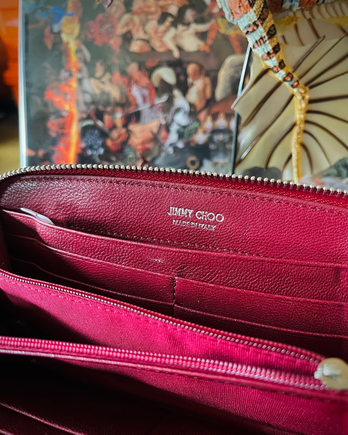 2010s JIMMY CHOO Star Studed Red Wallet 상품이미지7
