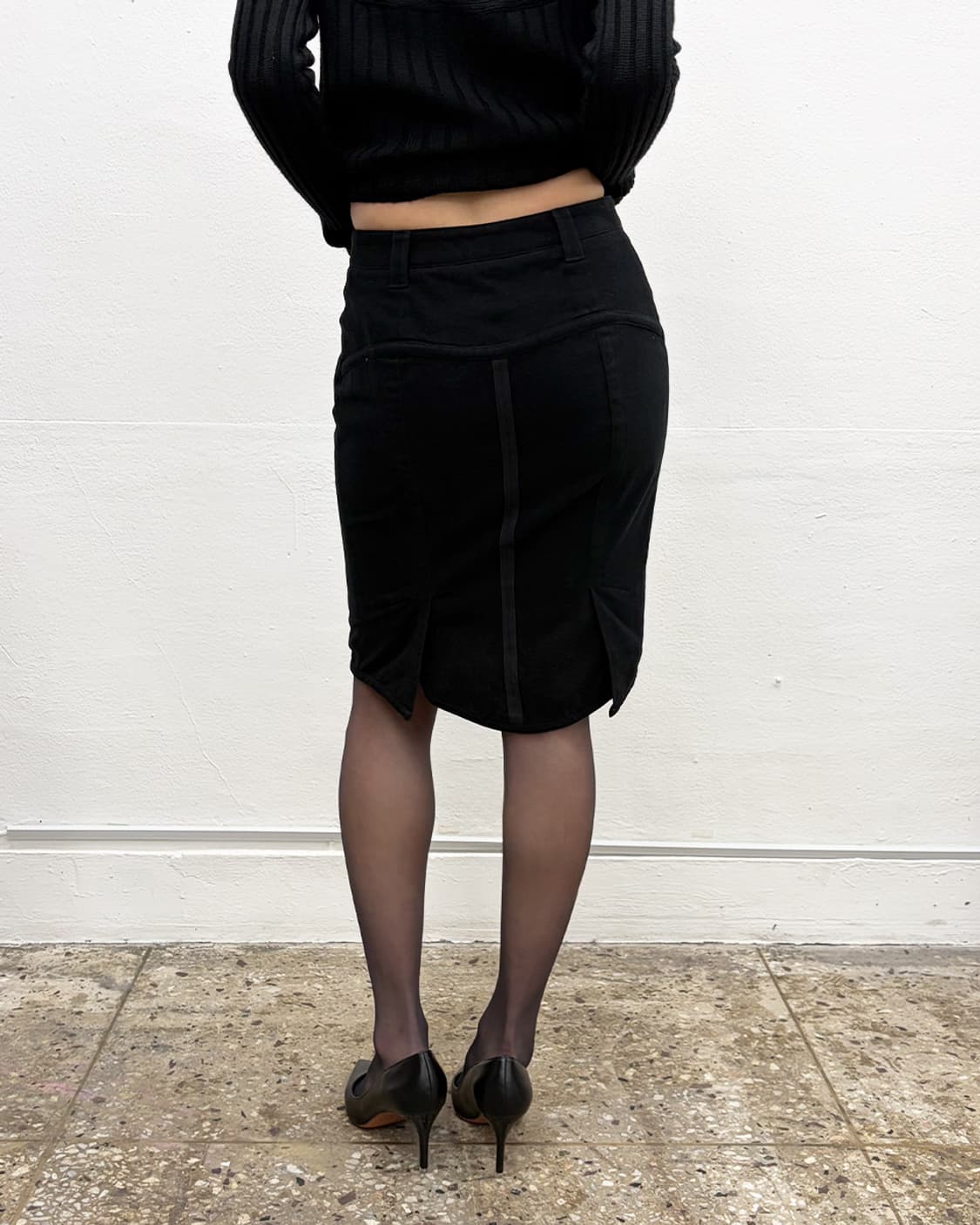 코스튬 내셔널 2004F/W 몰스킨 패널 스커트 상품이미지1