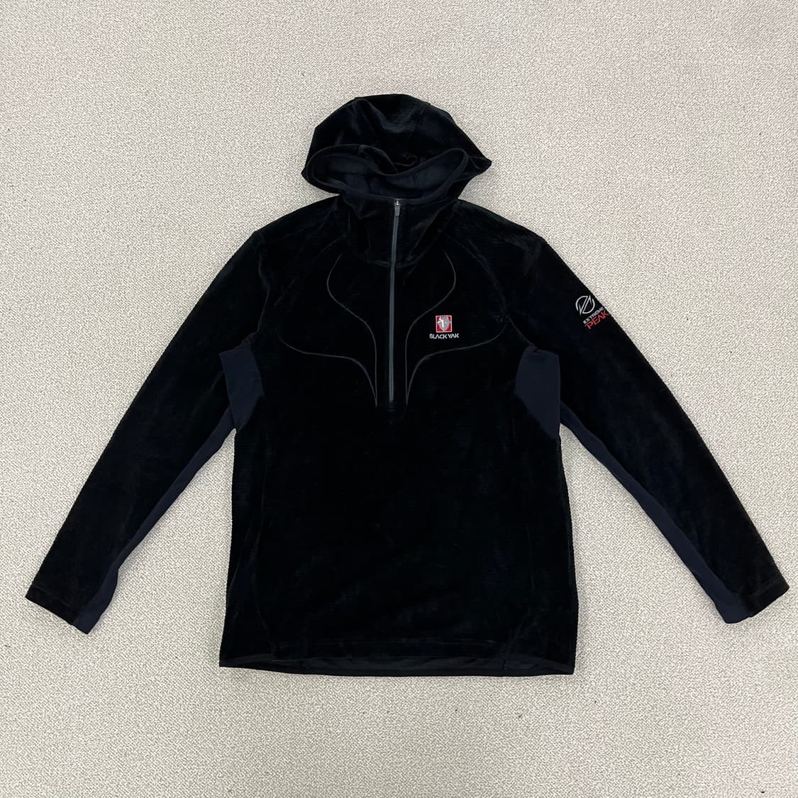 [100] 블랙야크 블랙 후리스 반집업 긴팔 티셔츠 0116M1 상품이미지1