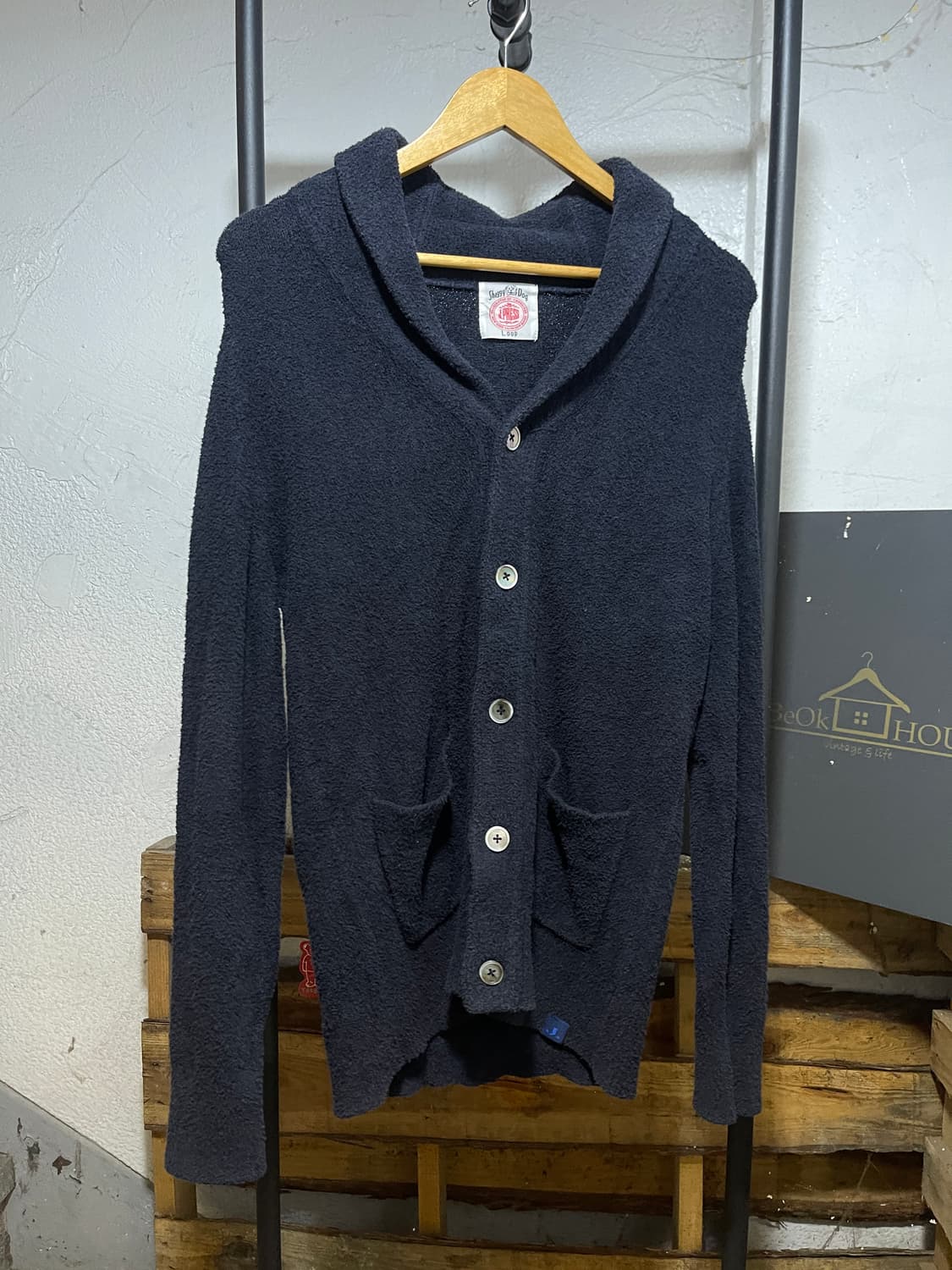 제이프레스 쉐기독 숄카라 니트 가디건 상품이미지1