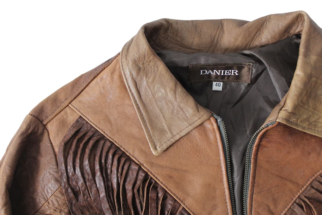 1990s USA DANIER 웨스턴 레더 자켓 상품이미지2