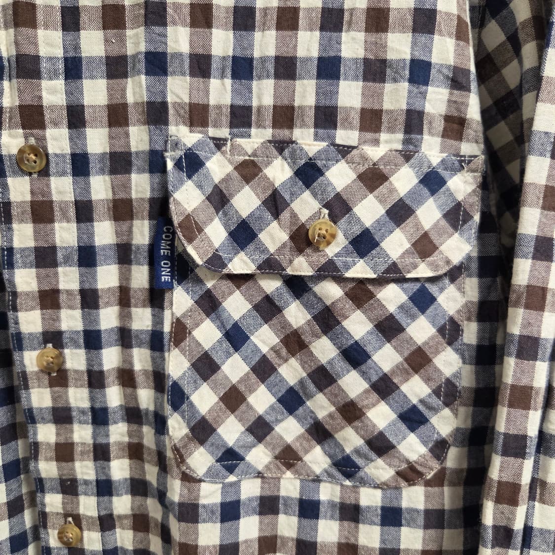 Comfortable one 재팬 체크 셔츠 L(100) 상품이미지5