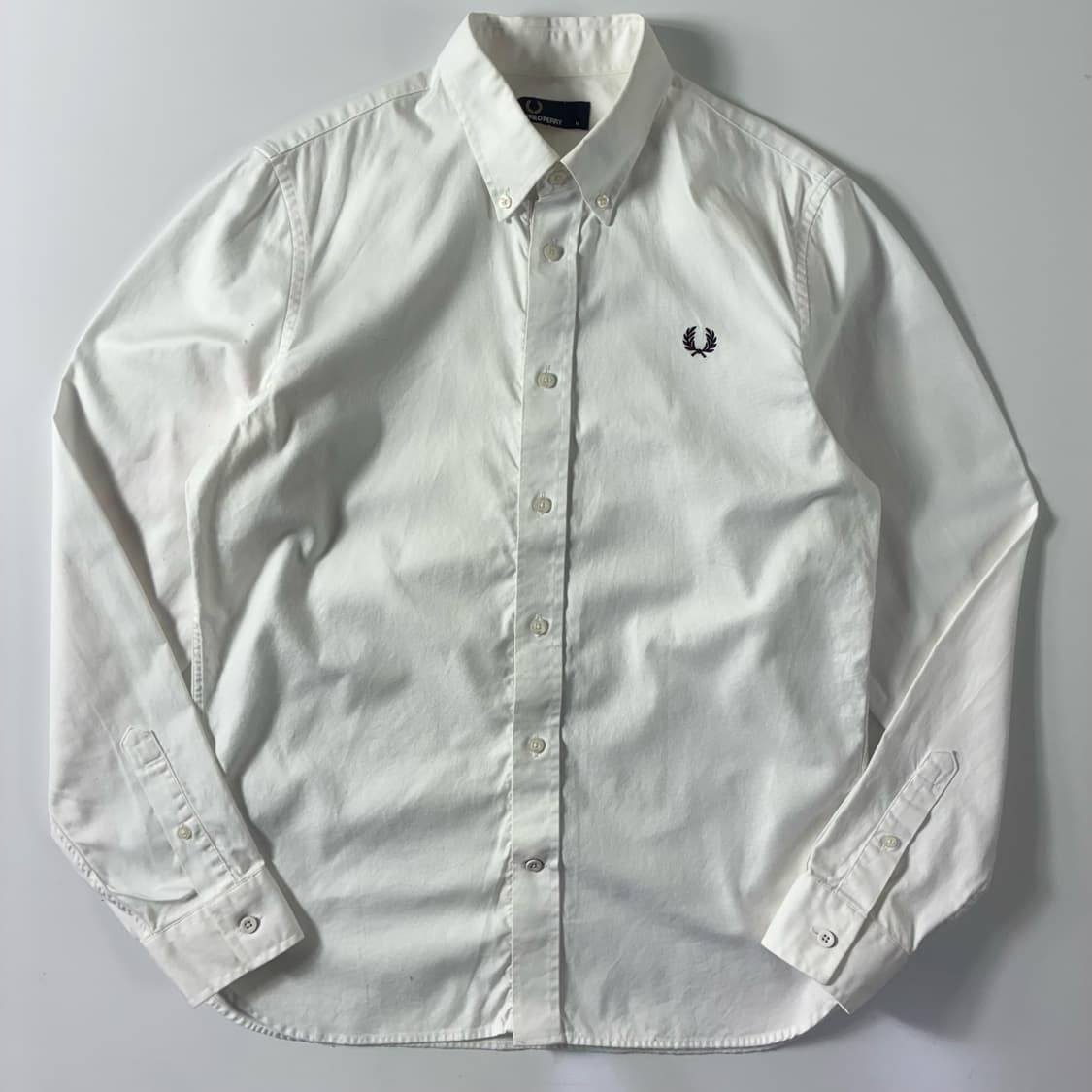 Fred perry  프레드페리 자수 코튼 화이트 옥스퍼드 셔츠 상품이미지1