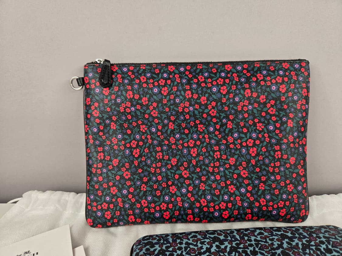 COACH 코치 트리오 파우치 플라워 트리플 잔꽃 클러치 세트 상품이미지5