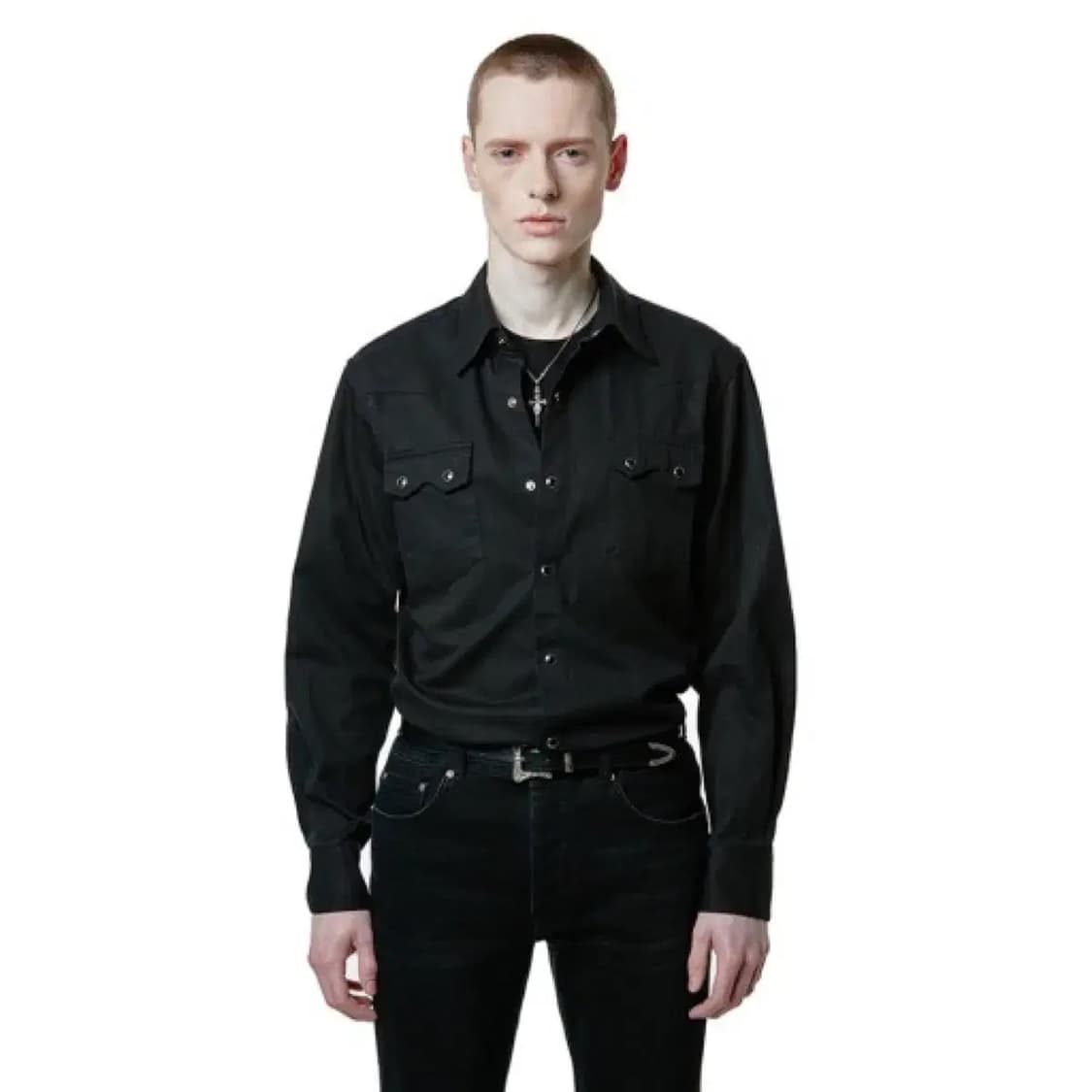 빈티지 블랙 웨스턴셔츠 L~XL 상품이미지7