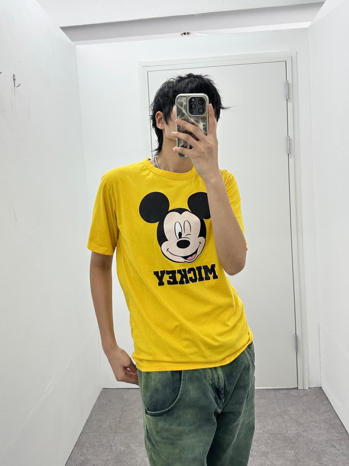 NONE vintage Mickey Mouse yellow tee 상품이미지2