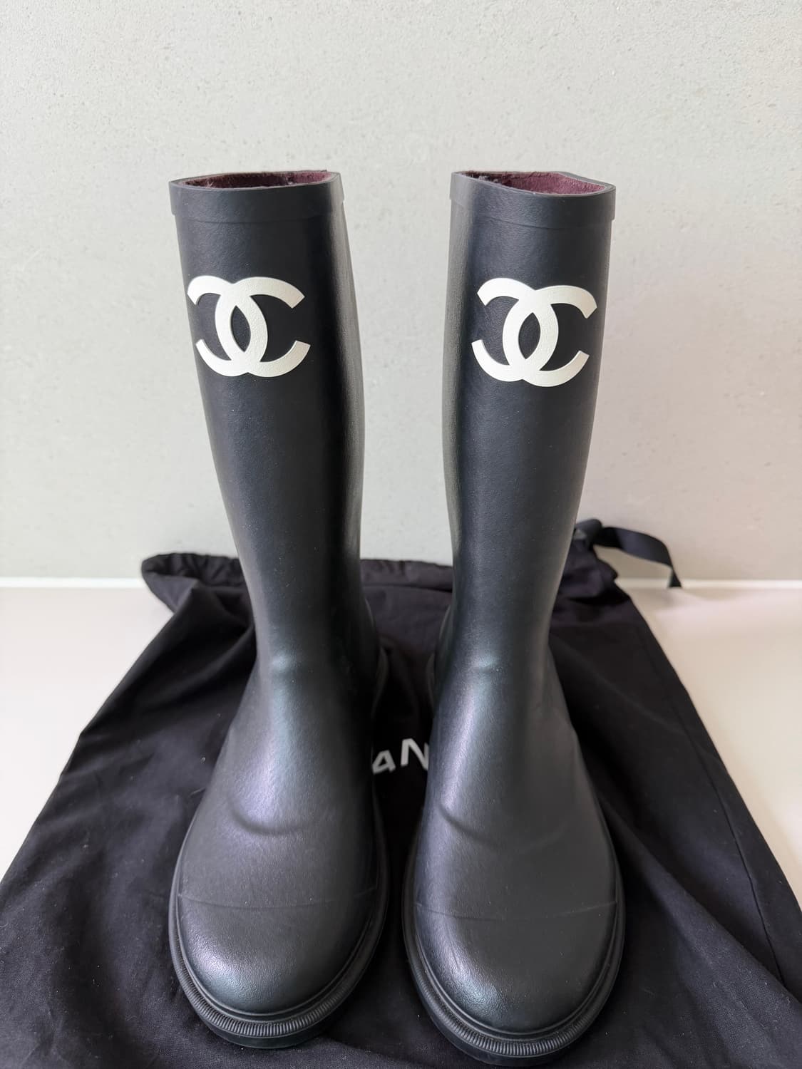샤넬 레인부츠 블랙 36 구구스 정품 상품이미지1