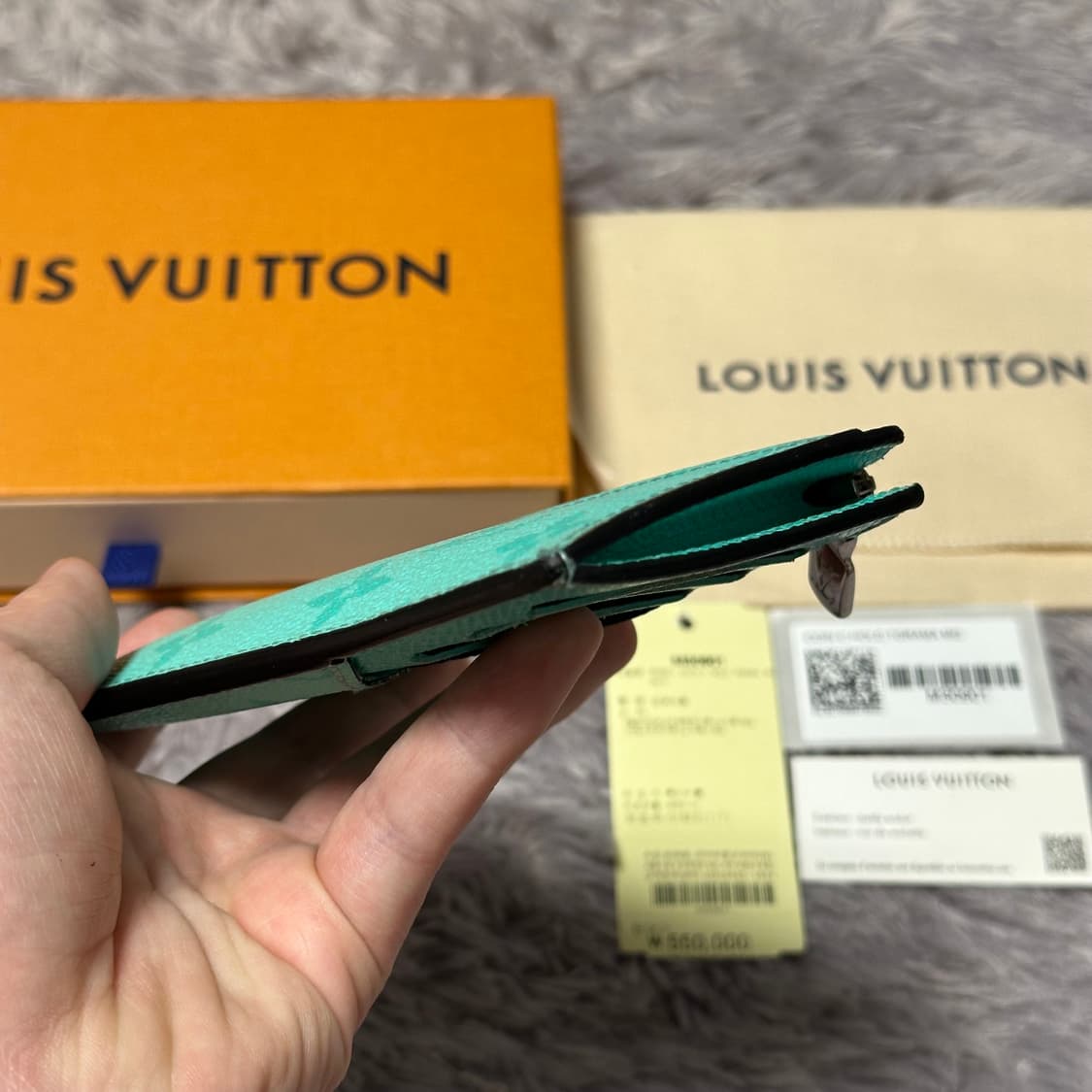 [풀구성] 루이비통 이클립스 카드홀더 지갑 마이애미 그린 상품이미지4