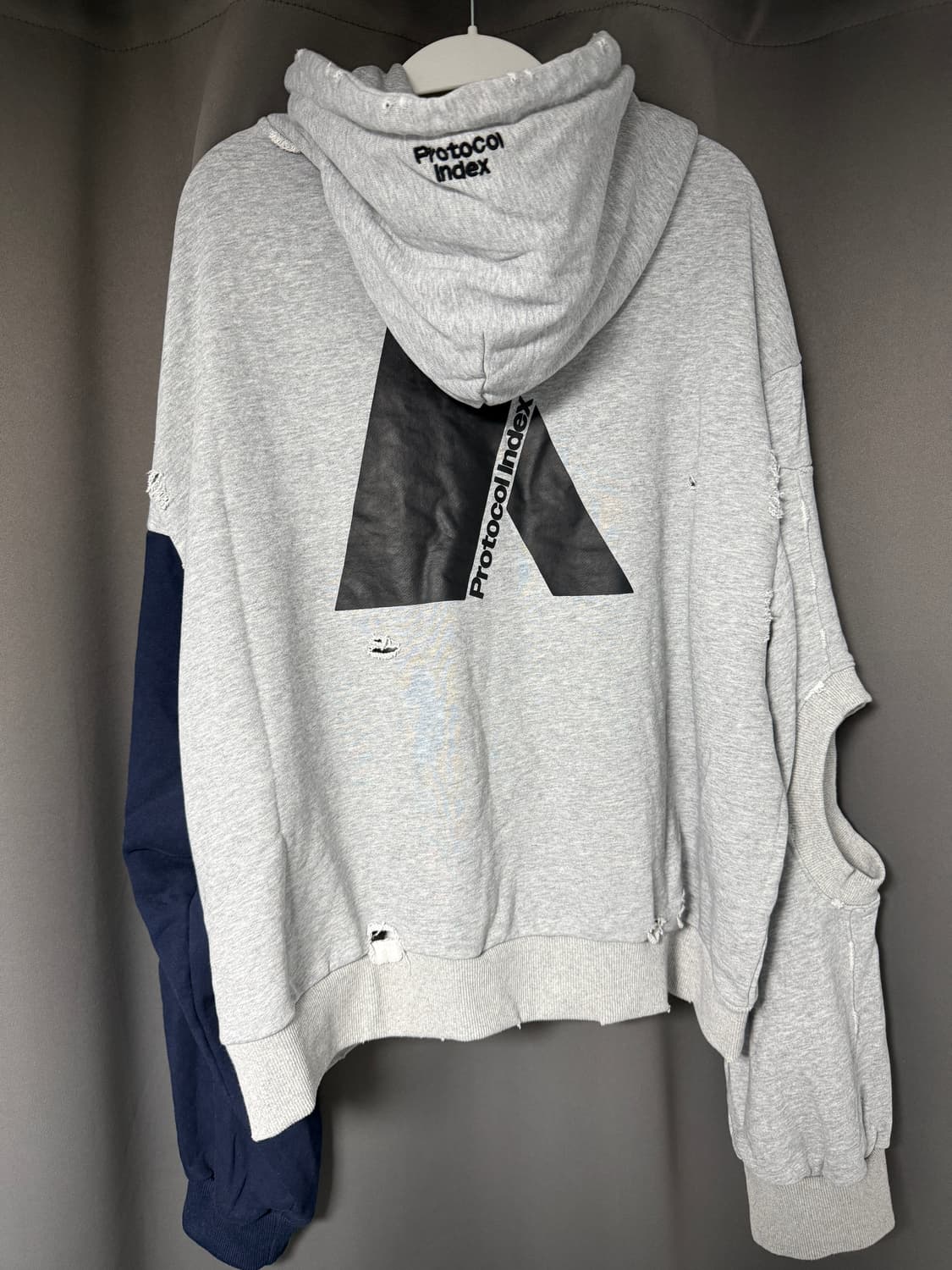 프로토콜 인덱스 후드 멜란지 그레이 상품이미지2