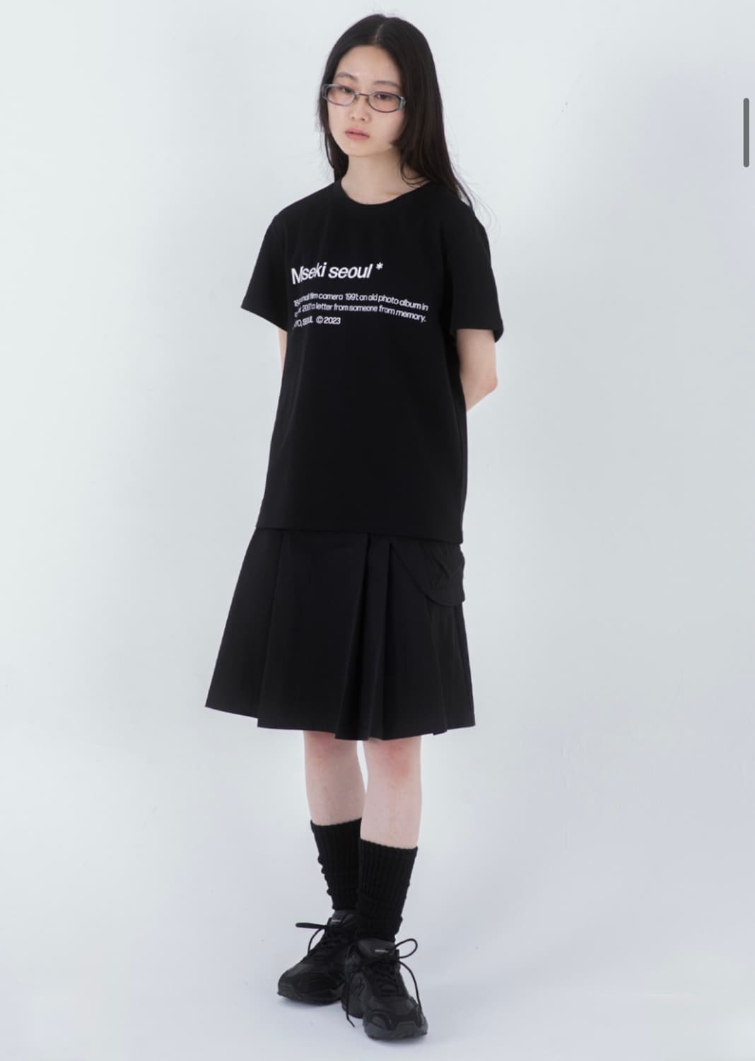 미세키서울 Waist pocket bag midi skirt 블랙 상품이미지2