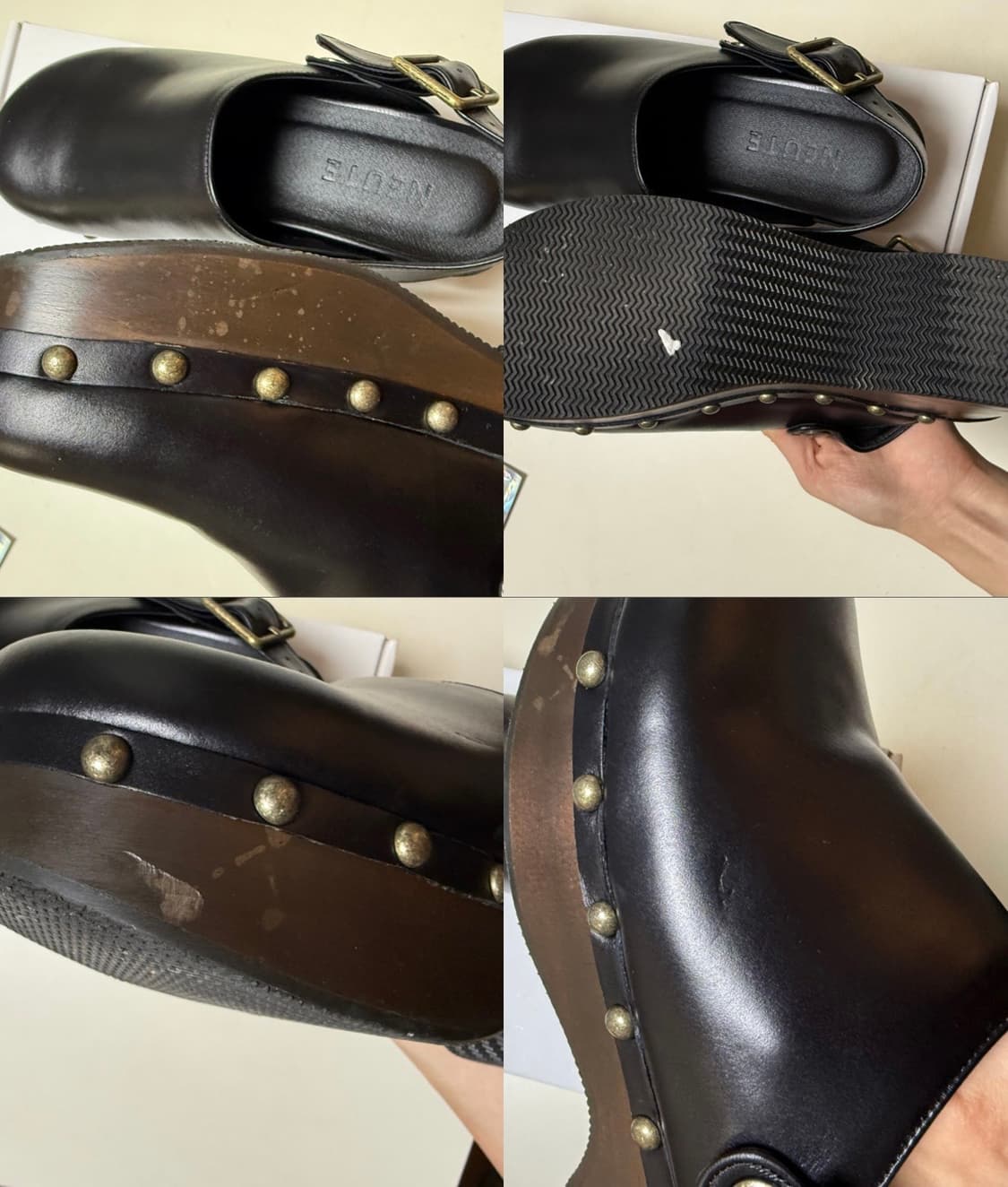 NEUTE 누트 발렌티나 레더 클로그 뮬 (블랙) 235mm 상품이미지6