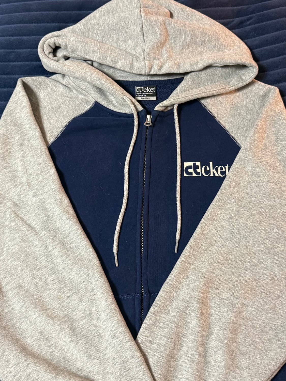 테켓 후드집업 네이비 상품이미지2