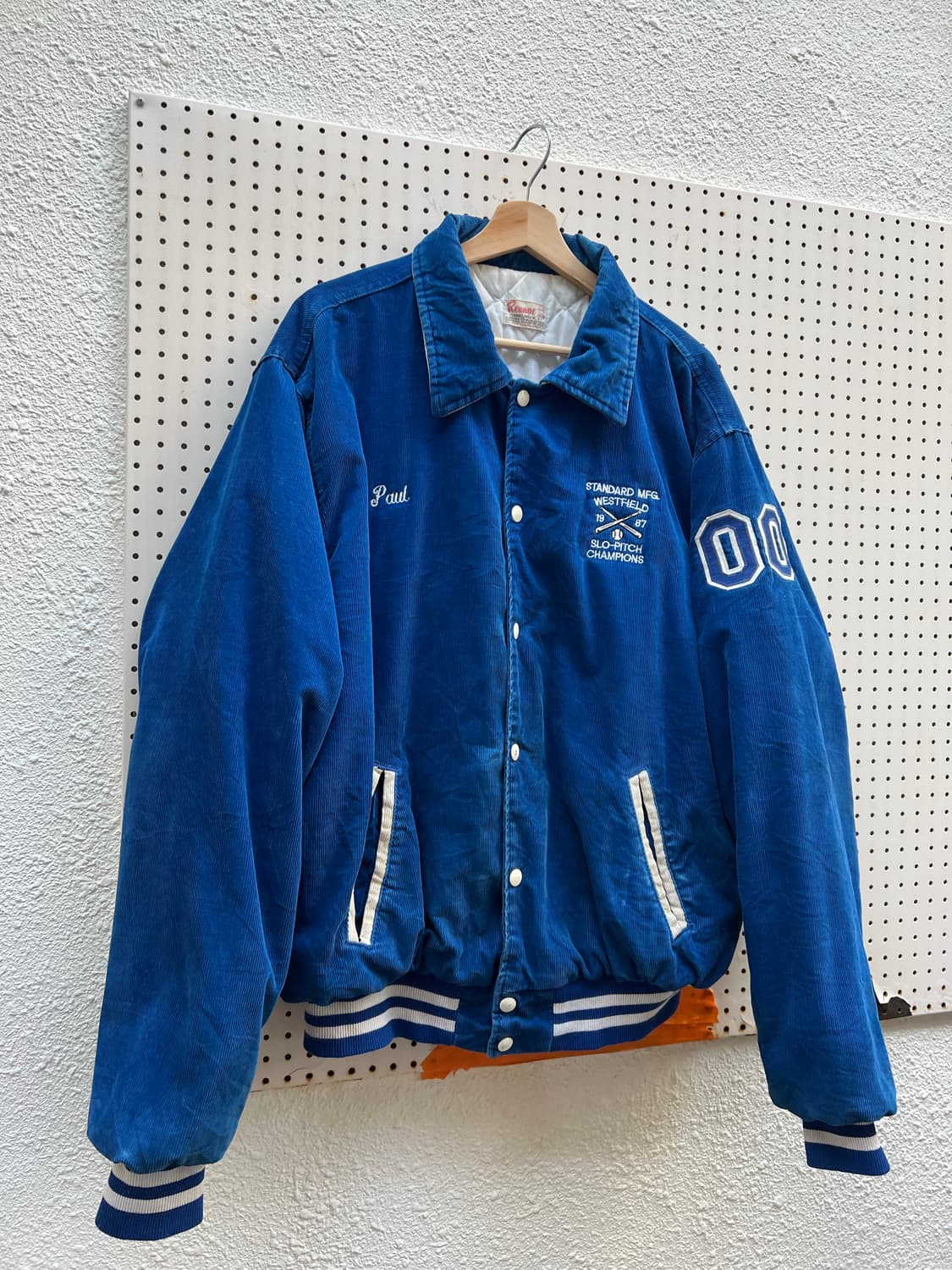 1980s RENNOC USA CORDUROY 코듀로이바시티자켓 상품이미지10