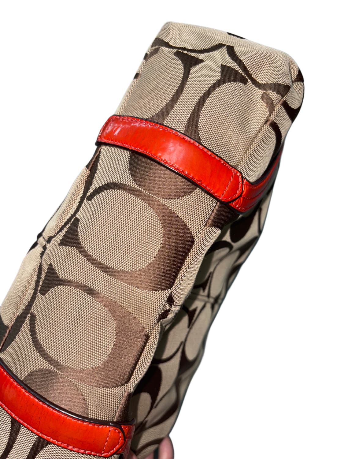 코치 시그니처 캔버스 호보 백 오렌지 상품이미지6