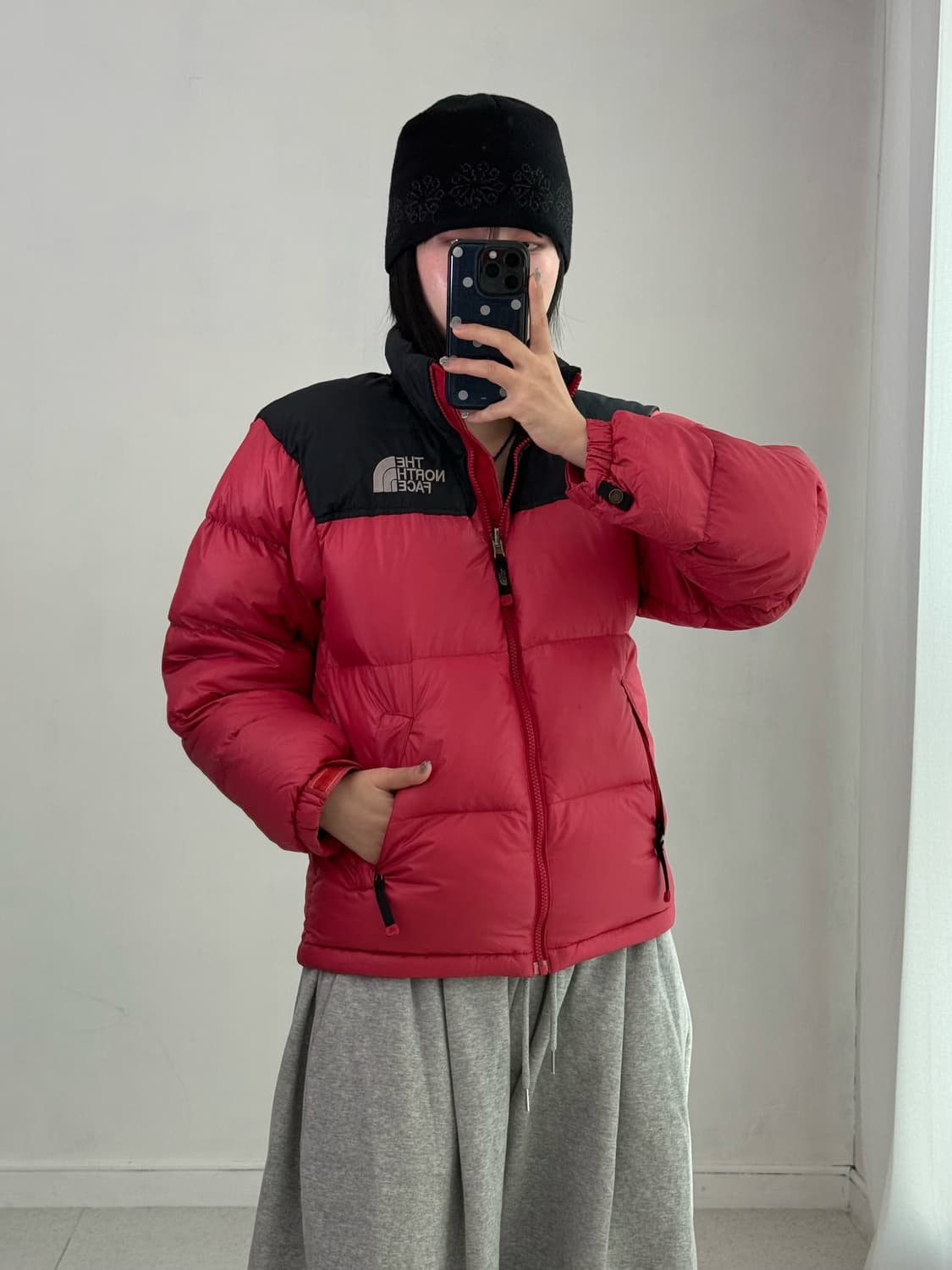 노스페이스 레드 눕시 패딩 상품이미지4