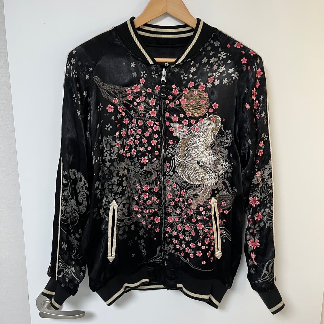 vtg 풀자수 리버시블 스카쟌 상품이미지3