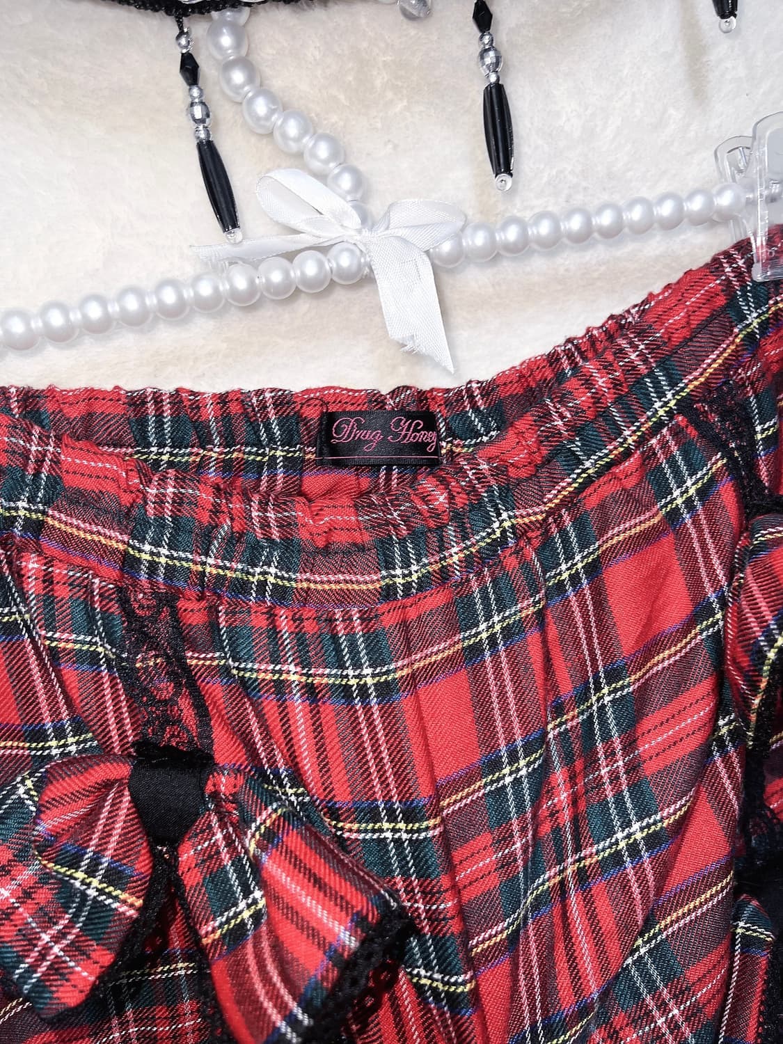 드러그허니 타탄체크 캉캉스커트 고스펑크 하라주쿠 갸루 캐캐체 서브컬쳐 상품이미지10