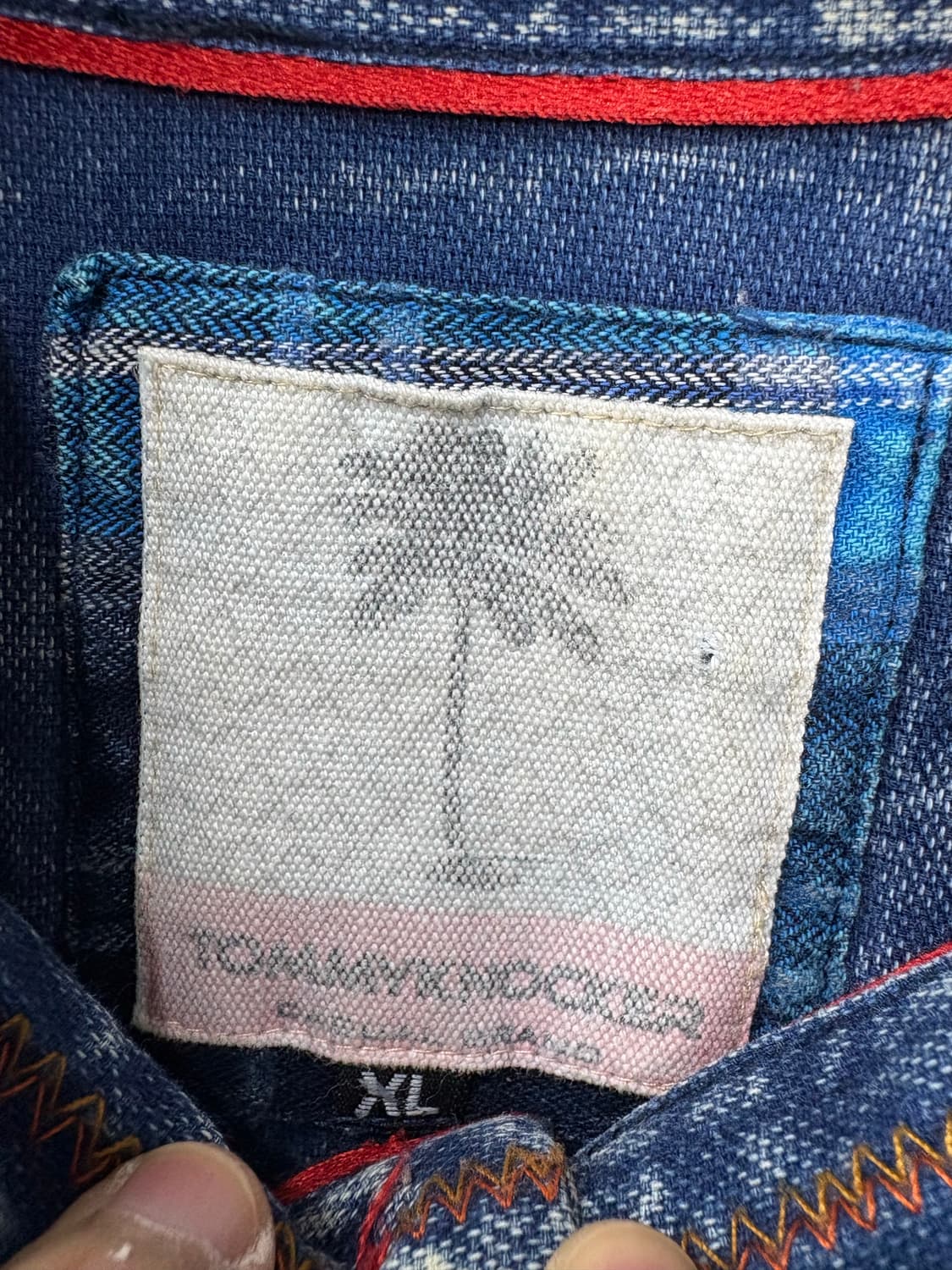 빈티지 블루 체크 무늬 플란넬 셔츠 A3070 상품이미지5