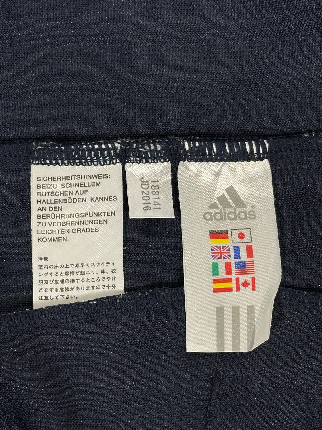 아디다스 네이비 올드스쿨 블루 삼선 스몰 로고 트랙탑 져지 L 상품이미지8