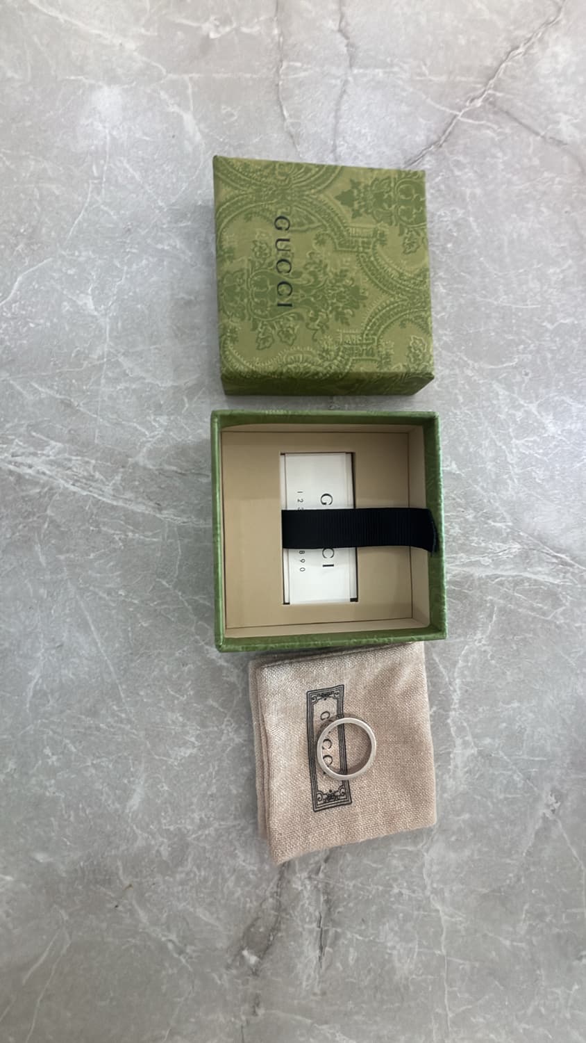 구찌 고스트링 해골 4mm 실버 반지 25호 상품이미지1