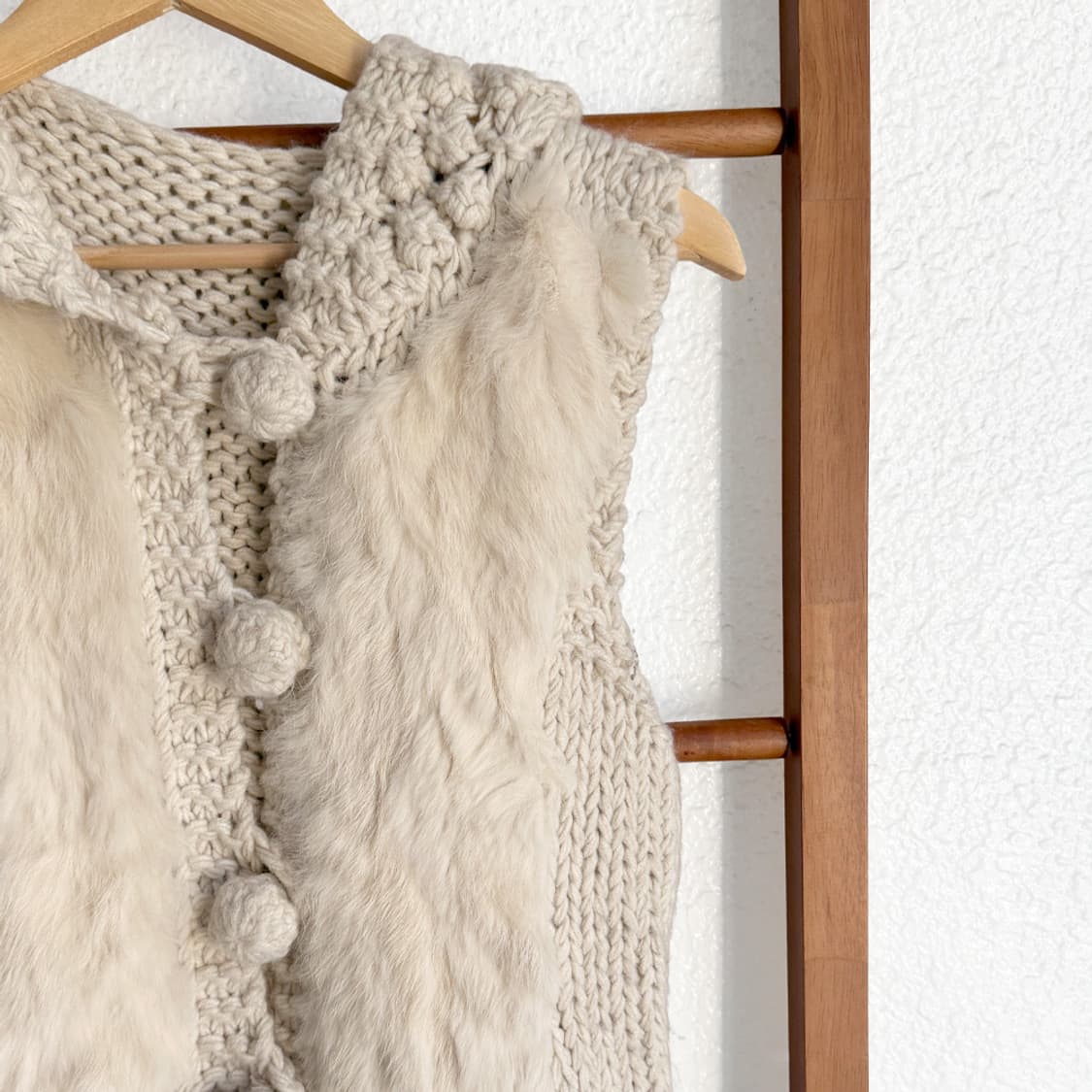 스노우포크 퍼 니트 베스트 상품이미지2