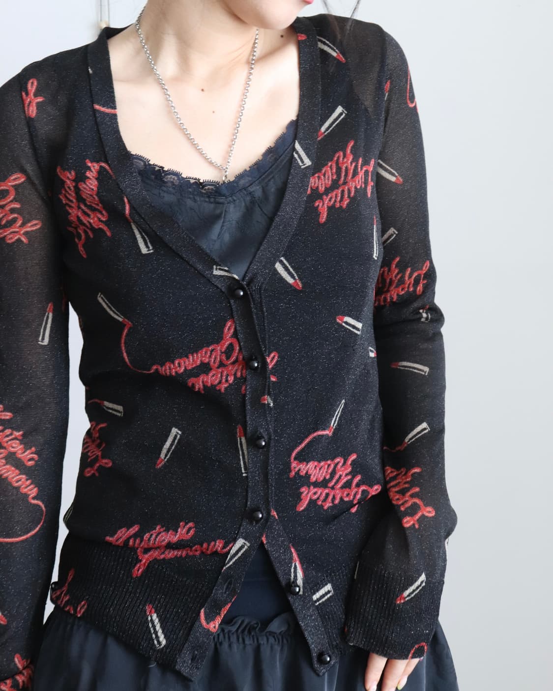[Hysteric Glamour] Logo Sheer Cardigan 상품이미지1