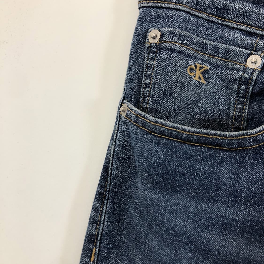 ck 캘빈클라인 레더패치 스트레이트 청바지 30 인치 상품이미지2