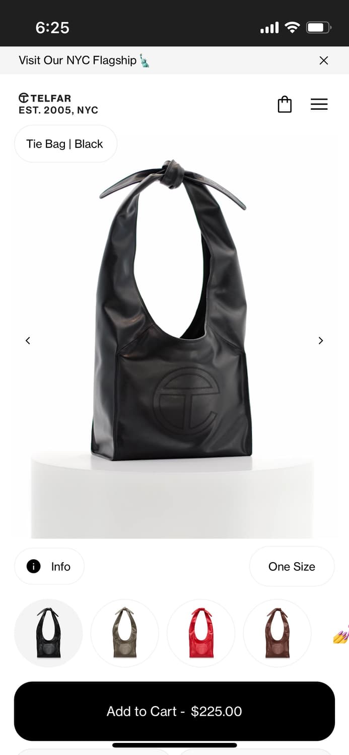 텔파 Telfar Tie Bag 블랙 상품이미지1