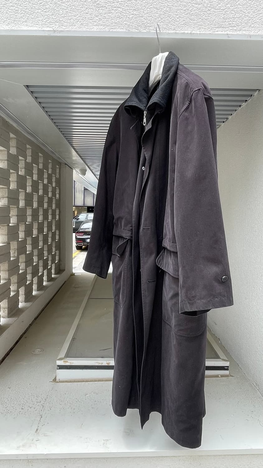 Italian Tailored Layered Collar Long Tre 상품이미지2