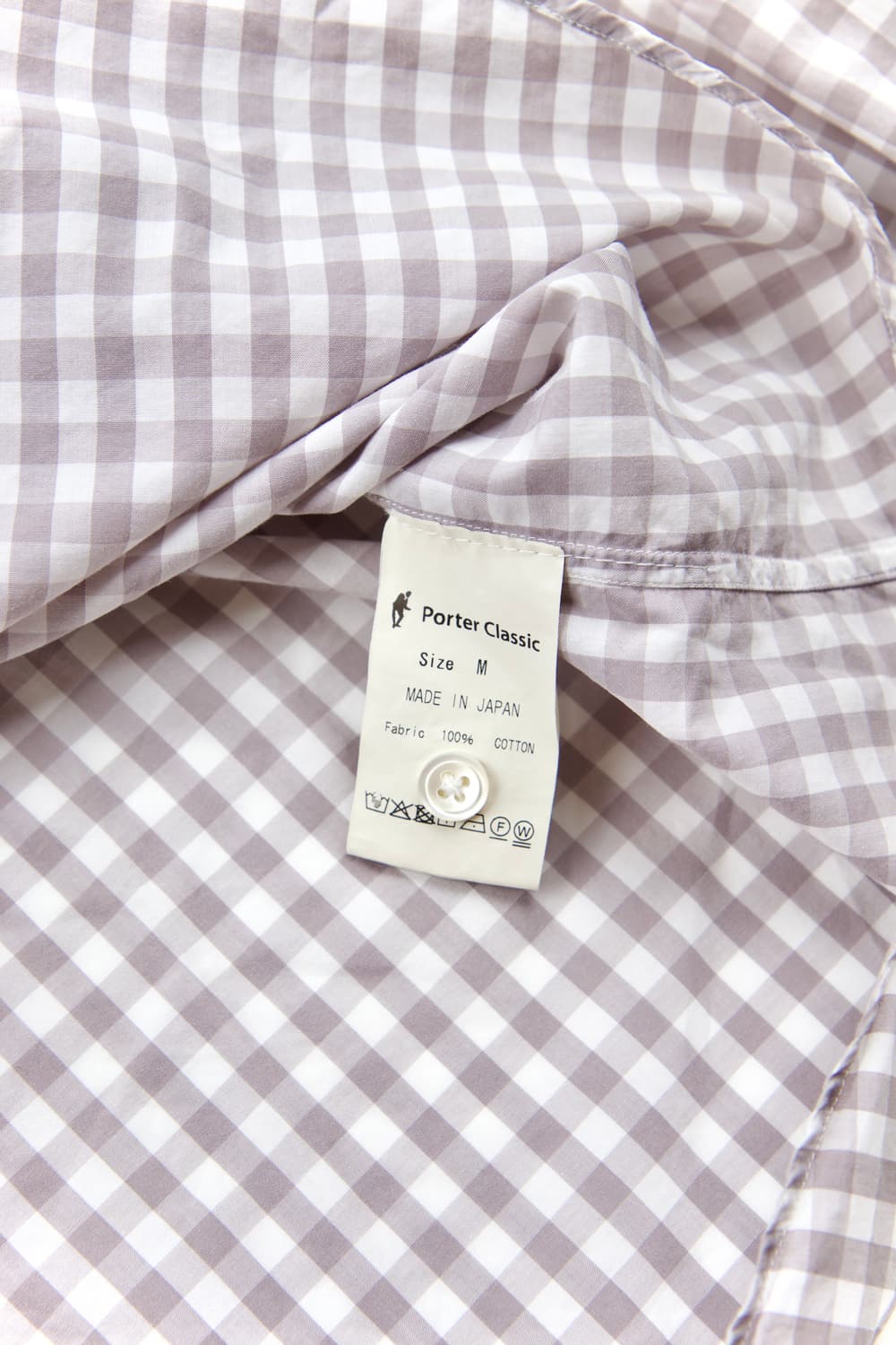 Porter classic 롤업 깅엄 체크셔츠 그레이 상품이미지8