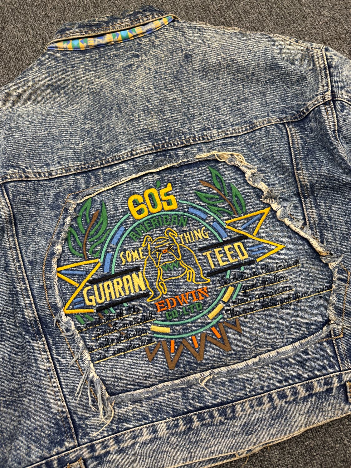 M)에드윈 Something 빈티지 자수 여성 데님자켓 상품이미지7