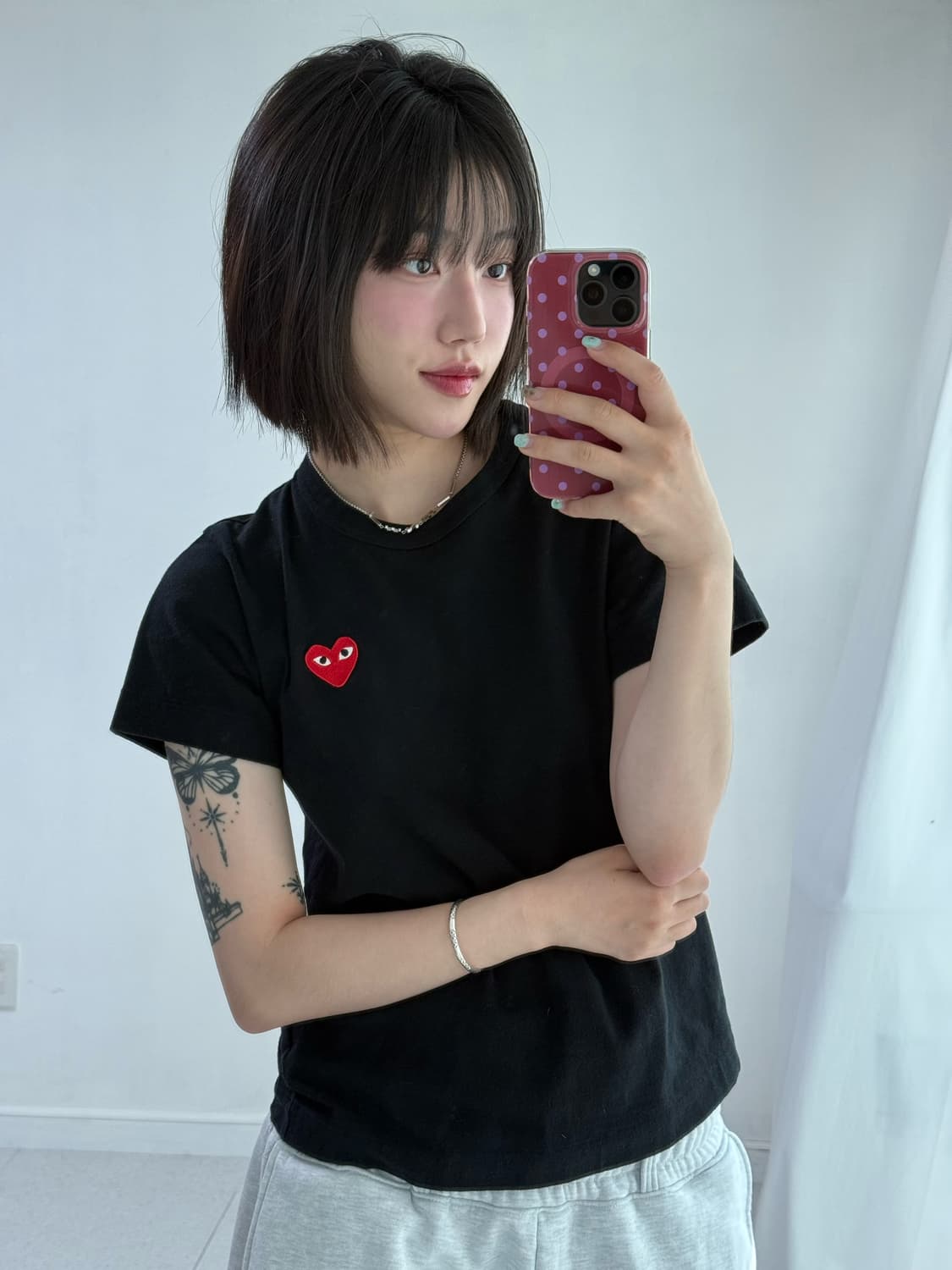 꼼데가르송 하트 와펜 반팔 상품이미지1