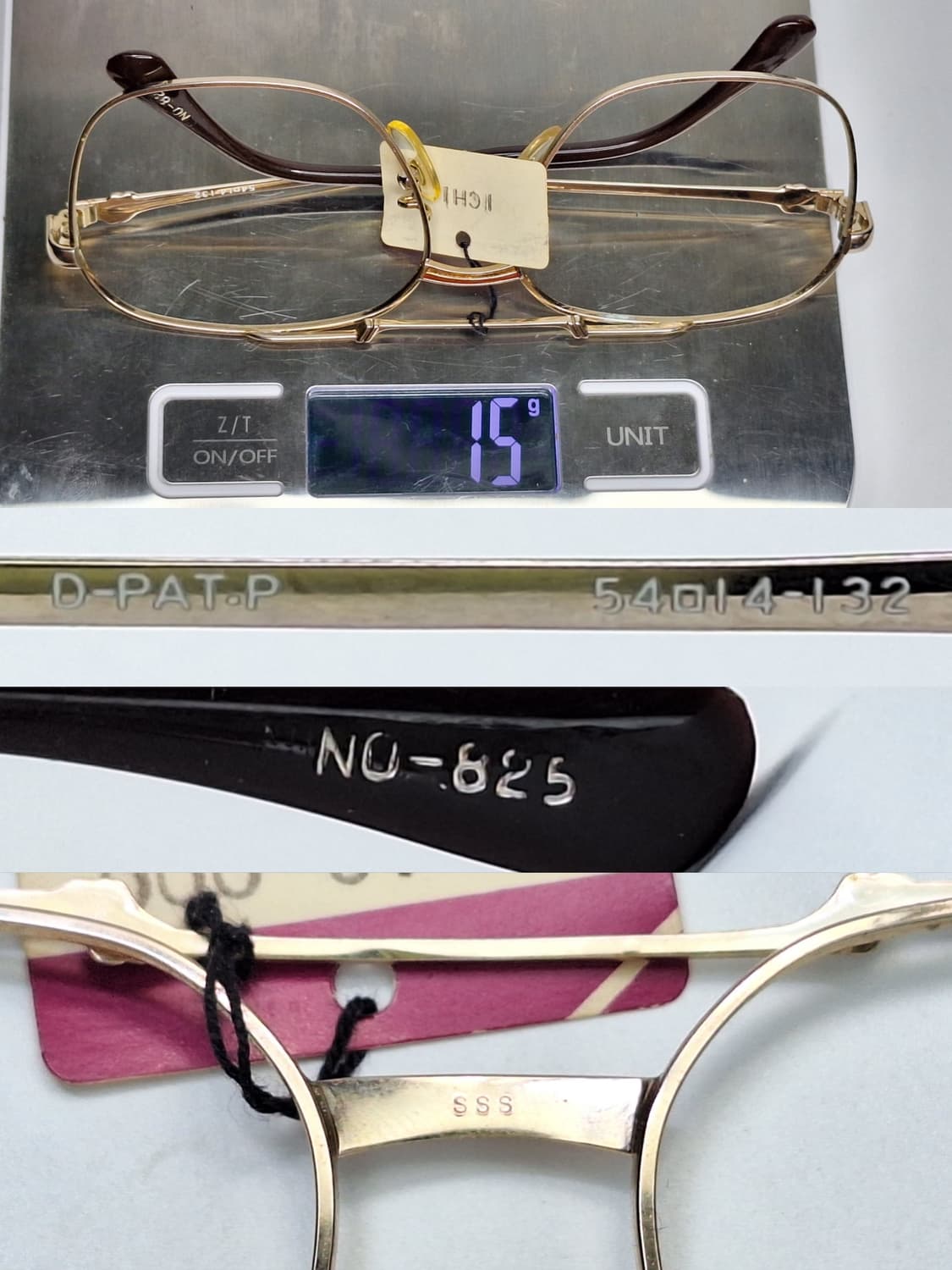 80s 일본제 빈티지 데드스톡 미사용/D-PAT-P 웰링턴 투브릿지 안경 상품이미지8