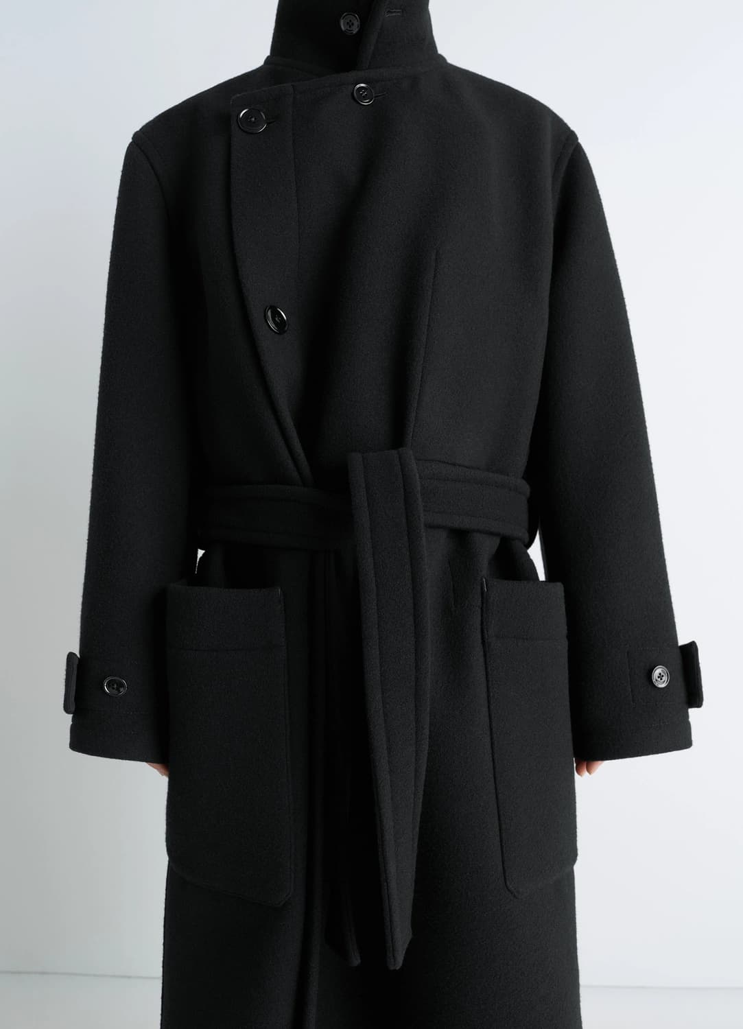 [L]르메르 25fw 랩 코트/블랙 상품이미지2