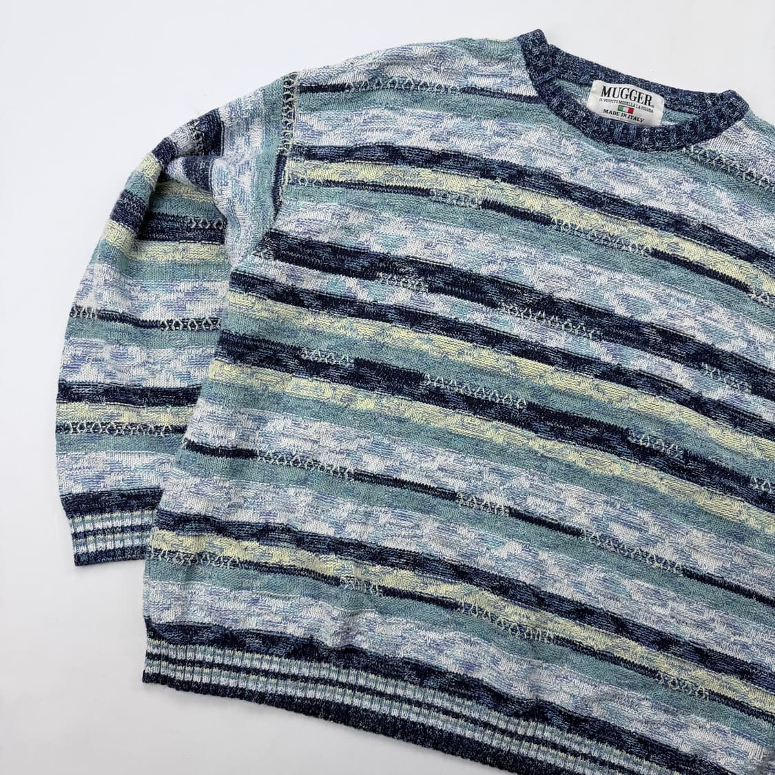 mugger 멀티컬러 패턴 케이블 니트 상품이미지2
