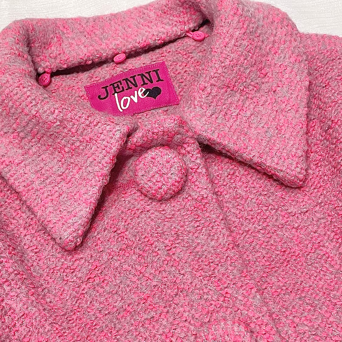 빈티지 마멜깔 진핑크 모직 코트 상품이미지2