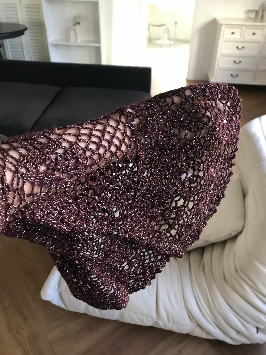 vintage pearl lace top (black color) 상품이미지5