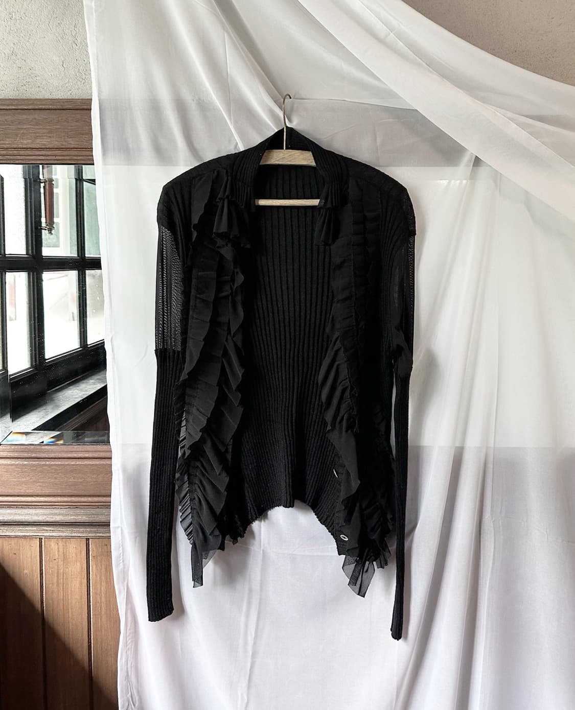 HIROKO BIS pleated ruffle cardigan 상품이미지5