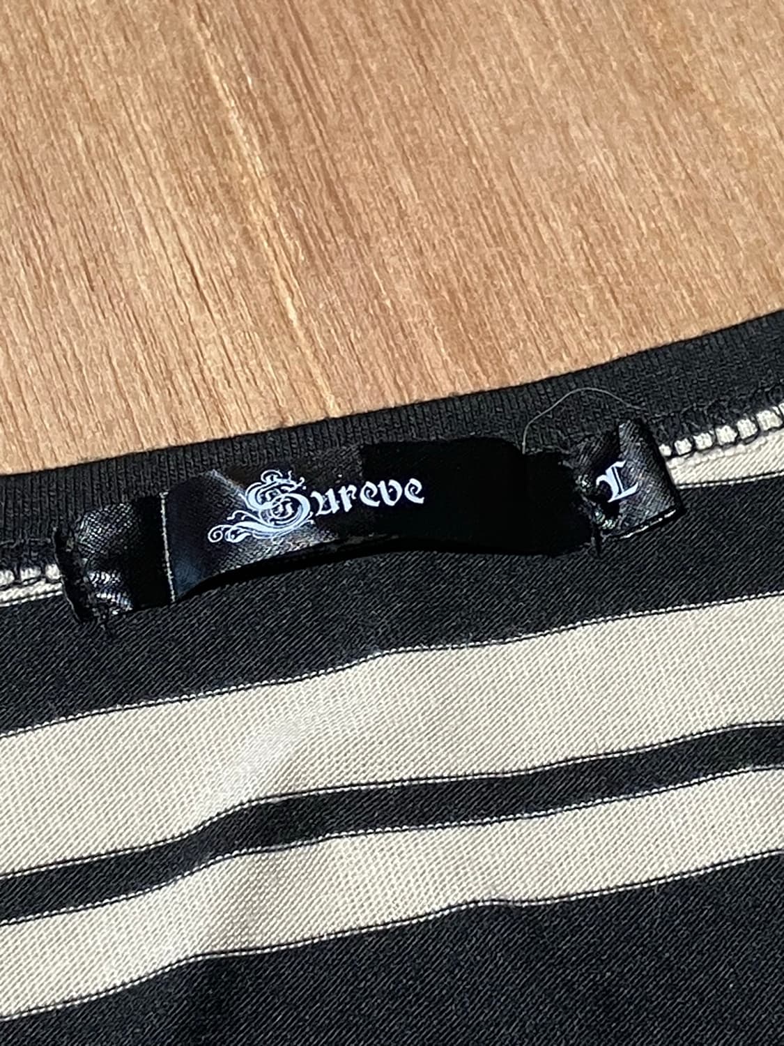 Sureve 스트라이프 스터드 포켓 티셔츠 L 상품이미지7