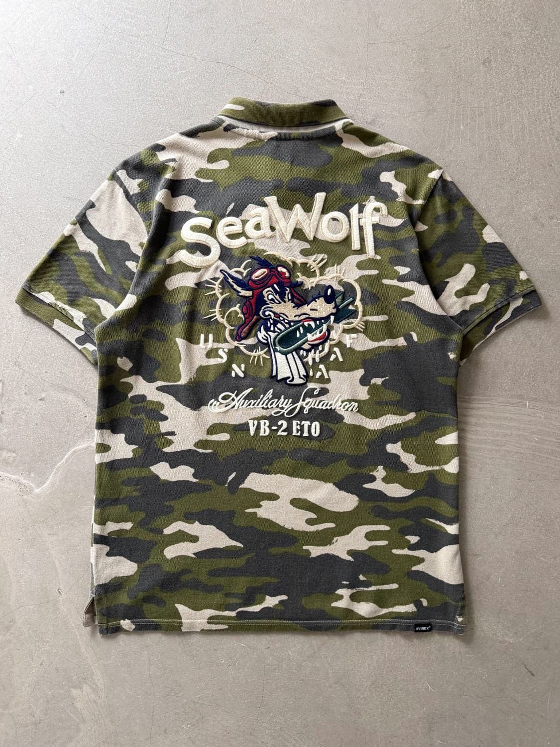 Avirex Embroidered Cotton Polo Shirt 상품이미지2