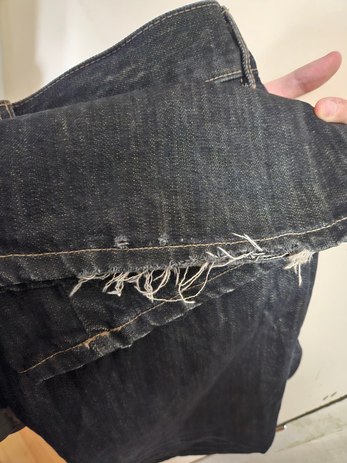 44) 엘무드 잔느 플레어 데님 블루블랙 상품이미지3