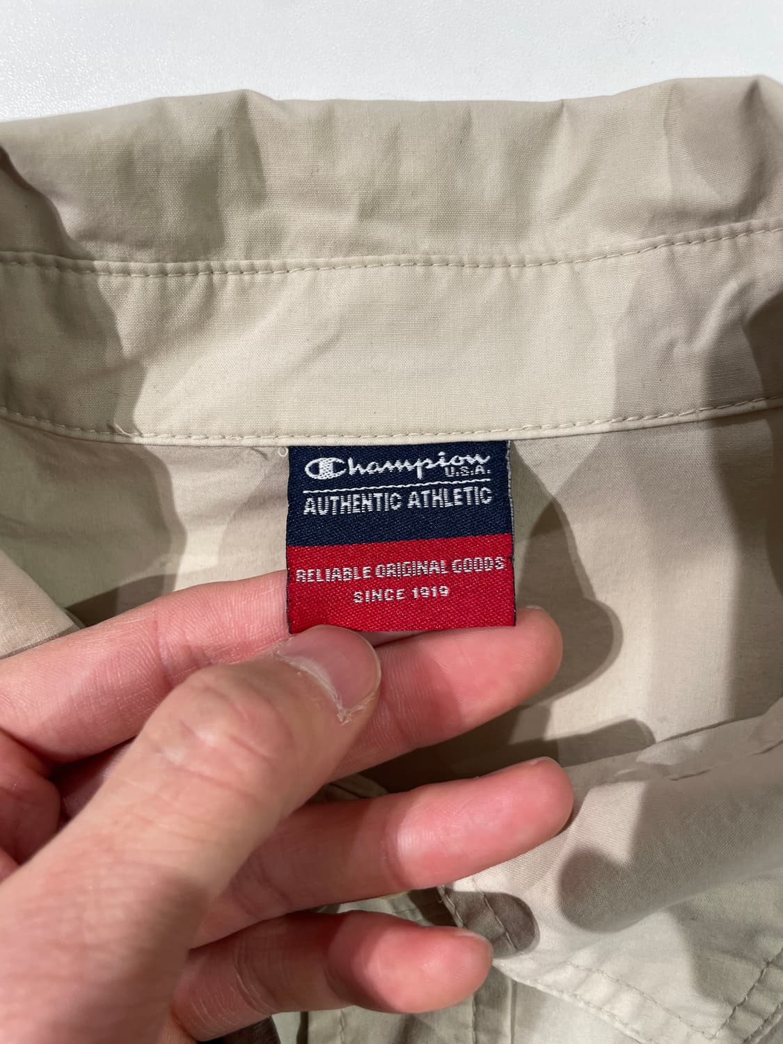 챔피온 라이트 베이지 트윈 포켓 워크 셔츠 상품이미지7