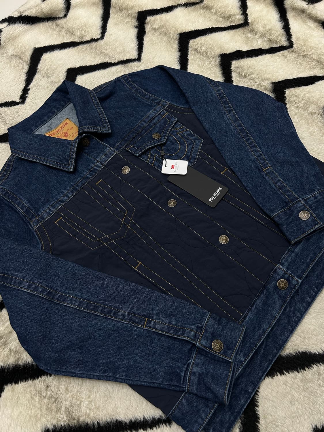 [L]트루릴리전 데님 퀄팅 자켓/인디고 상품이미지2