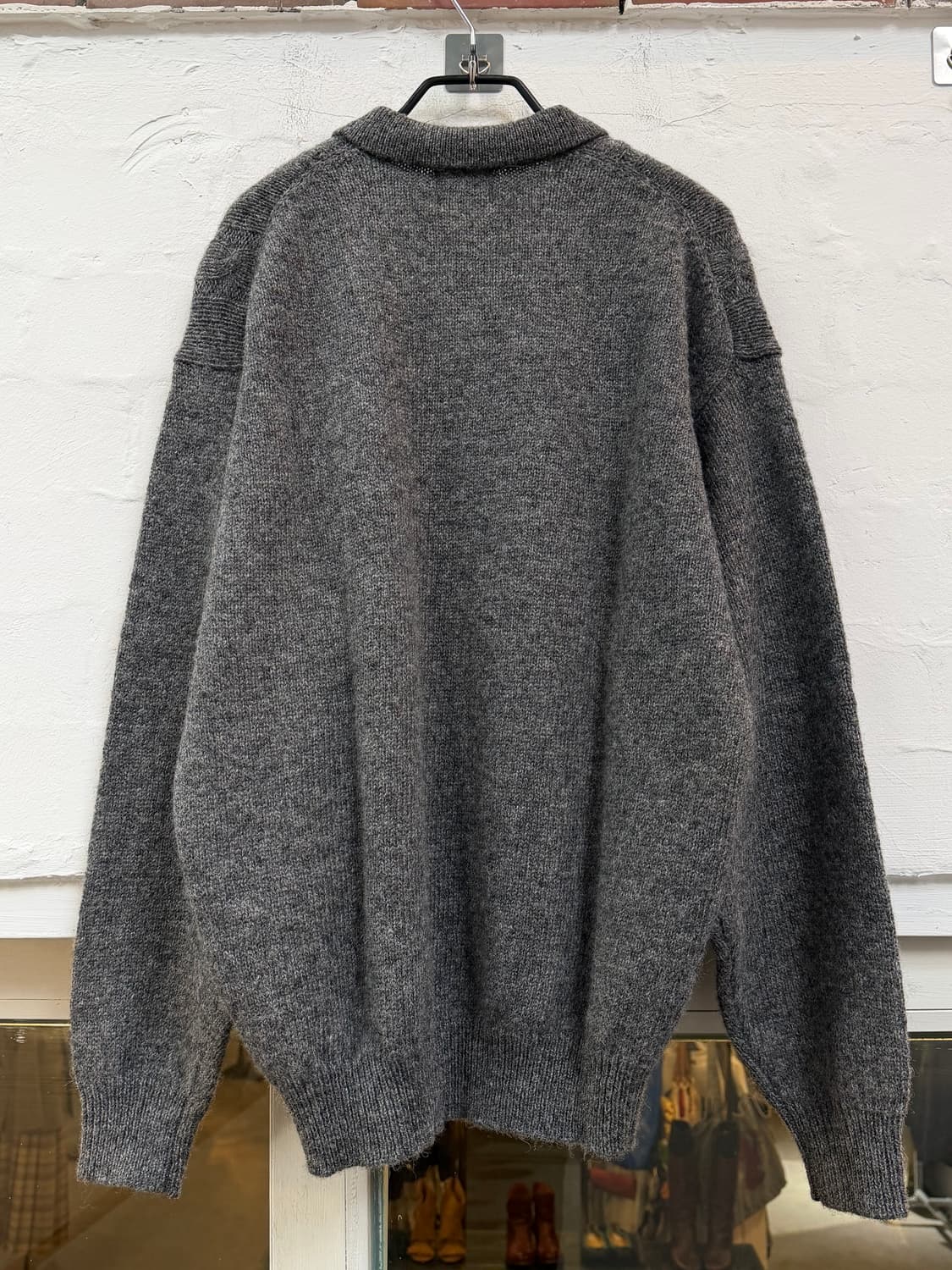 Ken House 그레이 셰틀랜드 울 카라 스웨터 M 상품이미지7