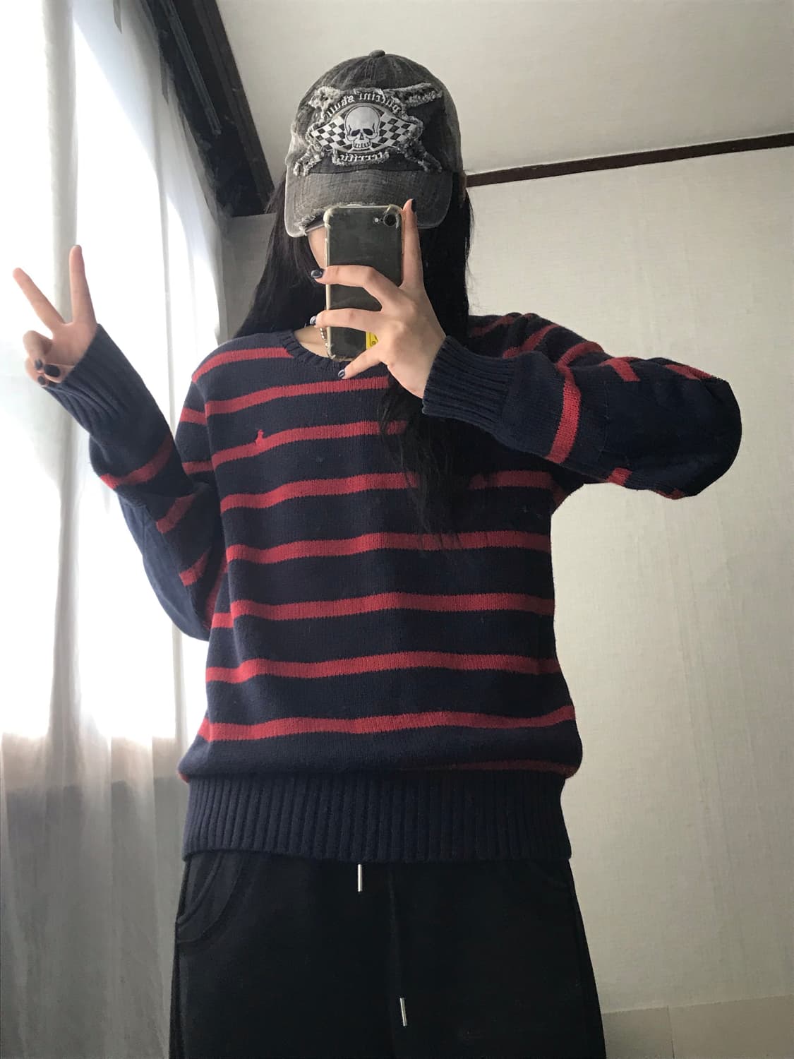 폴로 스트라이프 엘보패치 니트 상품이미지7