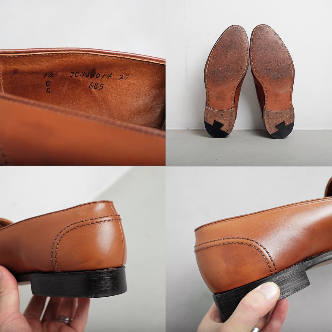 알든 685 9.5E(275-280) 꼬냑 카프 페니로퍼 에버딘라스트 상품이미지10