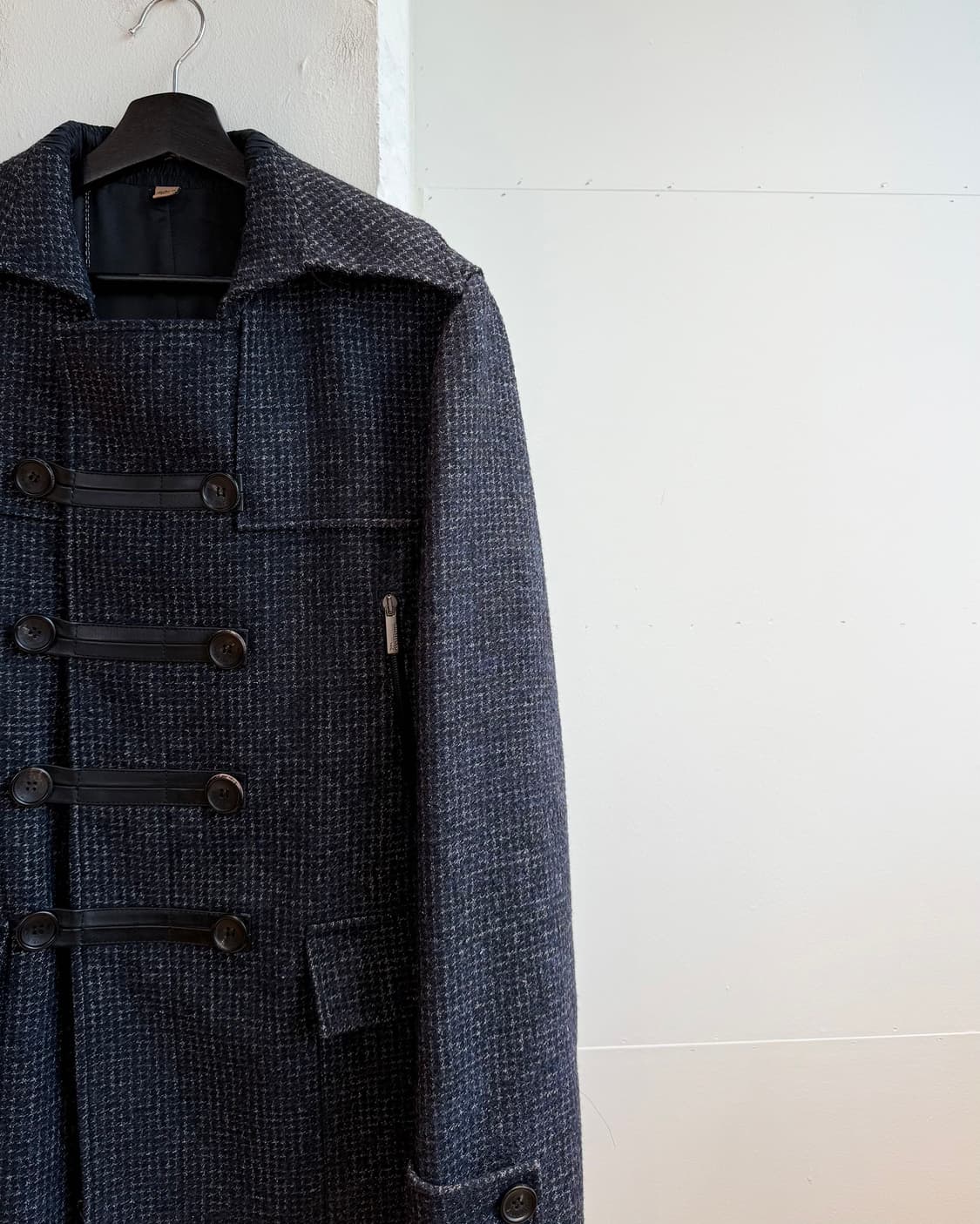 존 갈리아노 네이비 트위드 울 더플 코트  상품이미지5